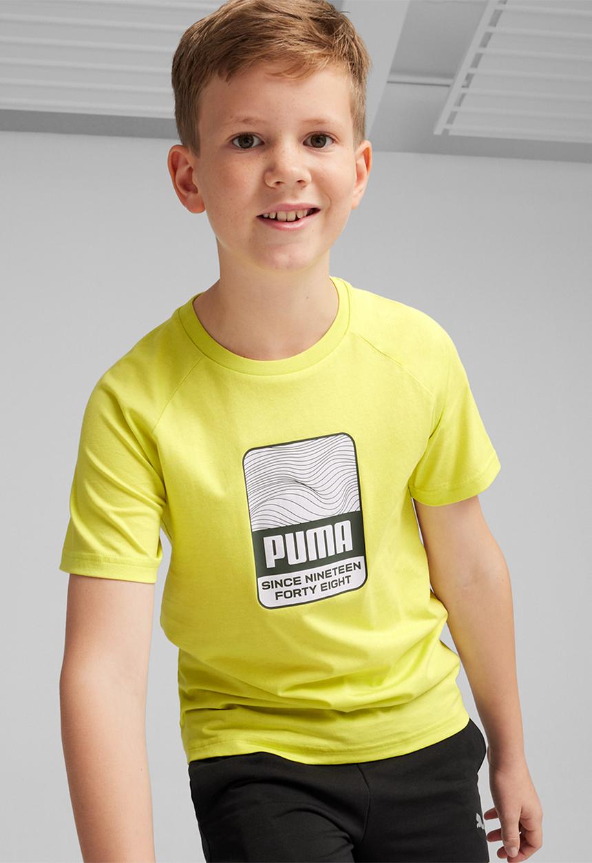 PUMA - Active sports graphic tee b - lime sheen