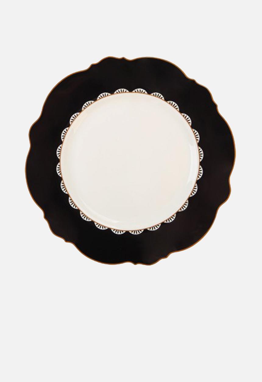 Jenna Clifford - JENNA CLIFFORD - Black Rose Dinner Plate Set of 4