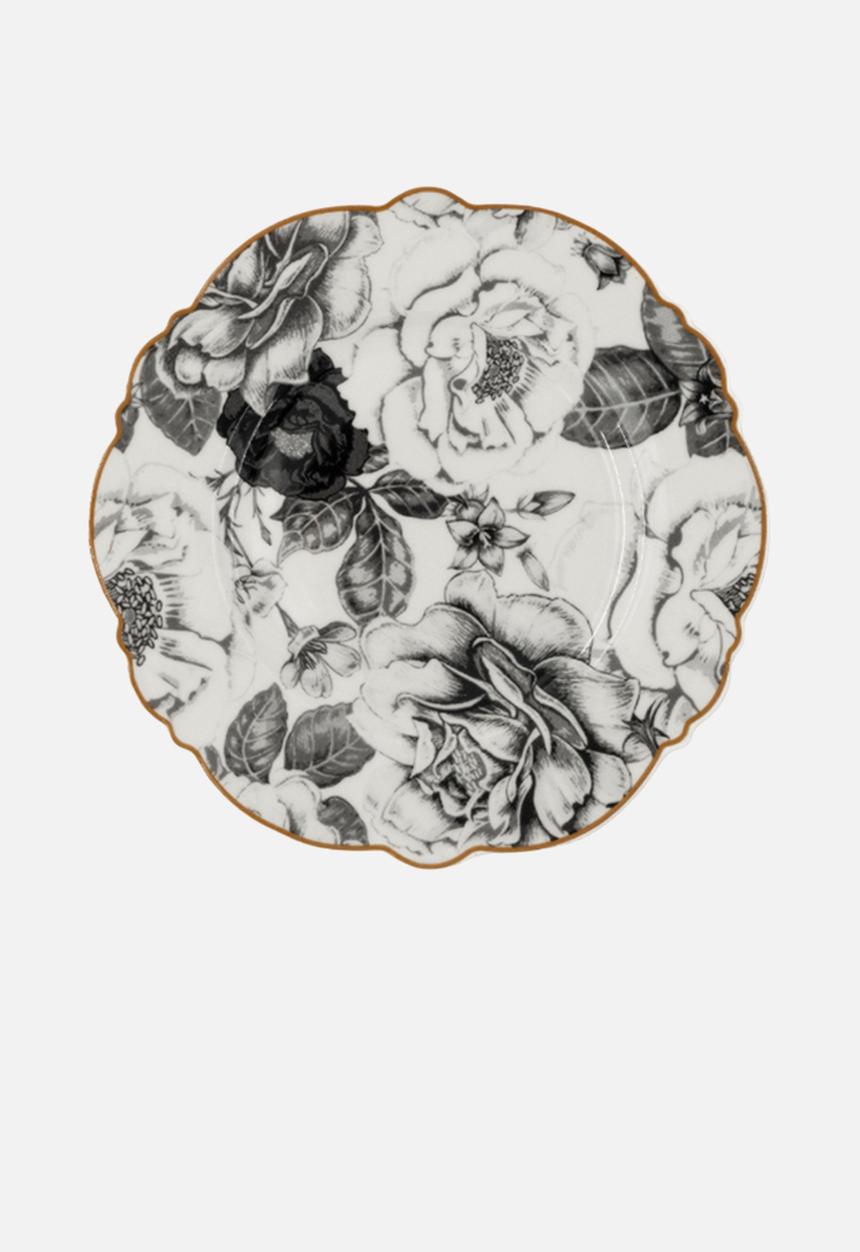 Jenna Clifford - JENNA CLIFFORD - Black Rose Side Plate Set of 4