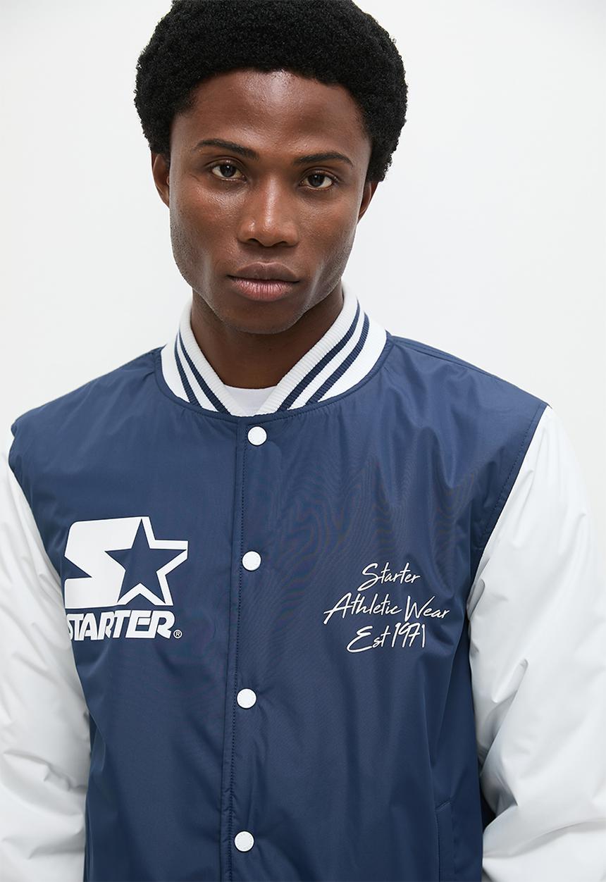 Starter - Starter Varsity Jacket 1 - Navy & White