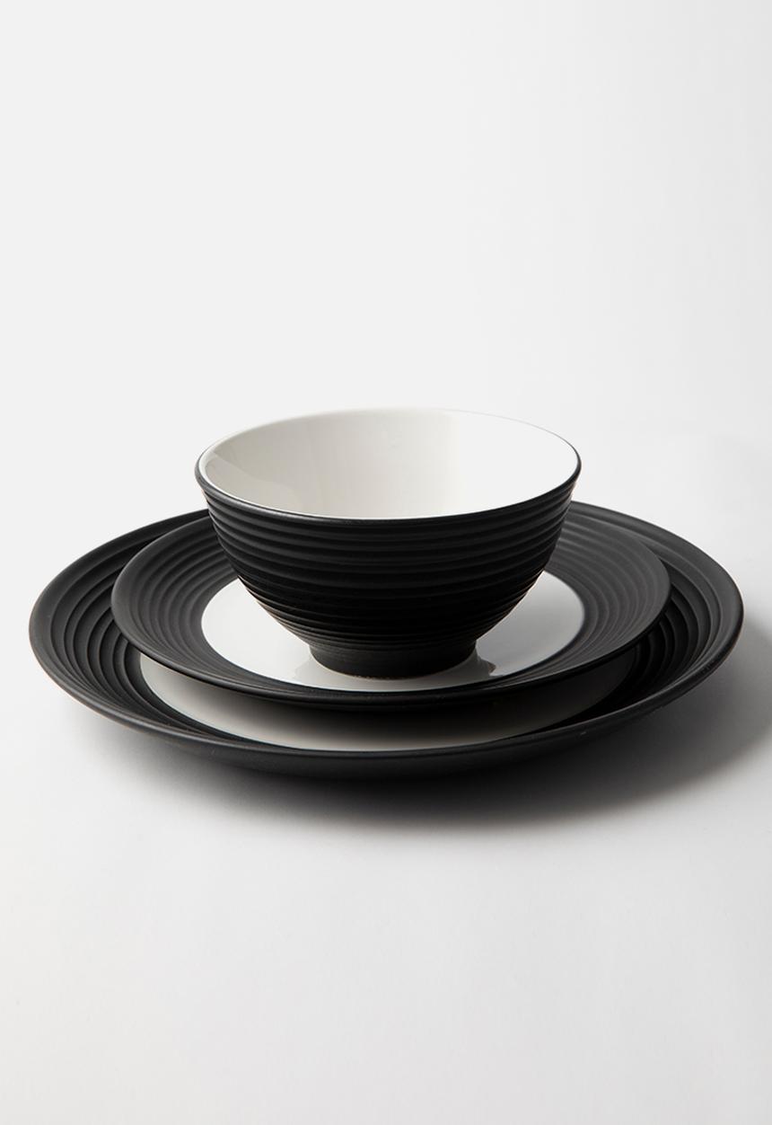 Jan Hendrik - JAN - Blancnoir Side Plate Set of 4 - black 