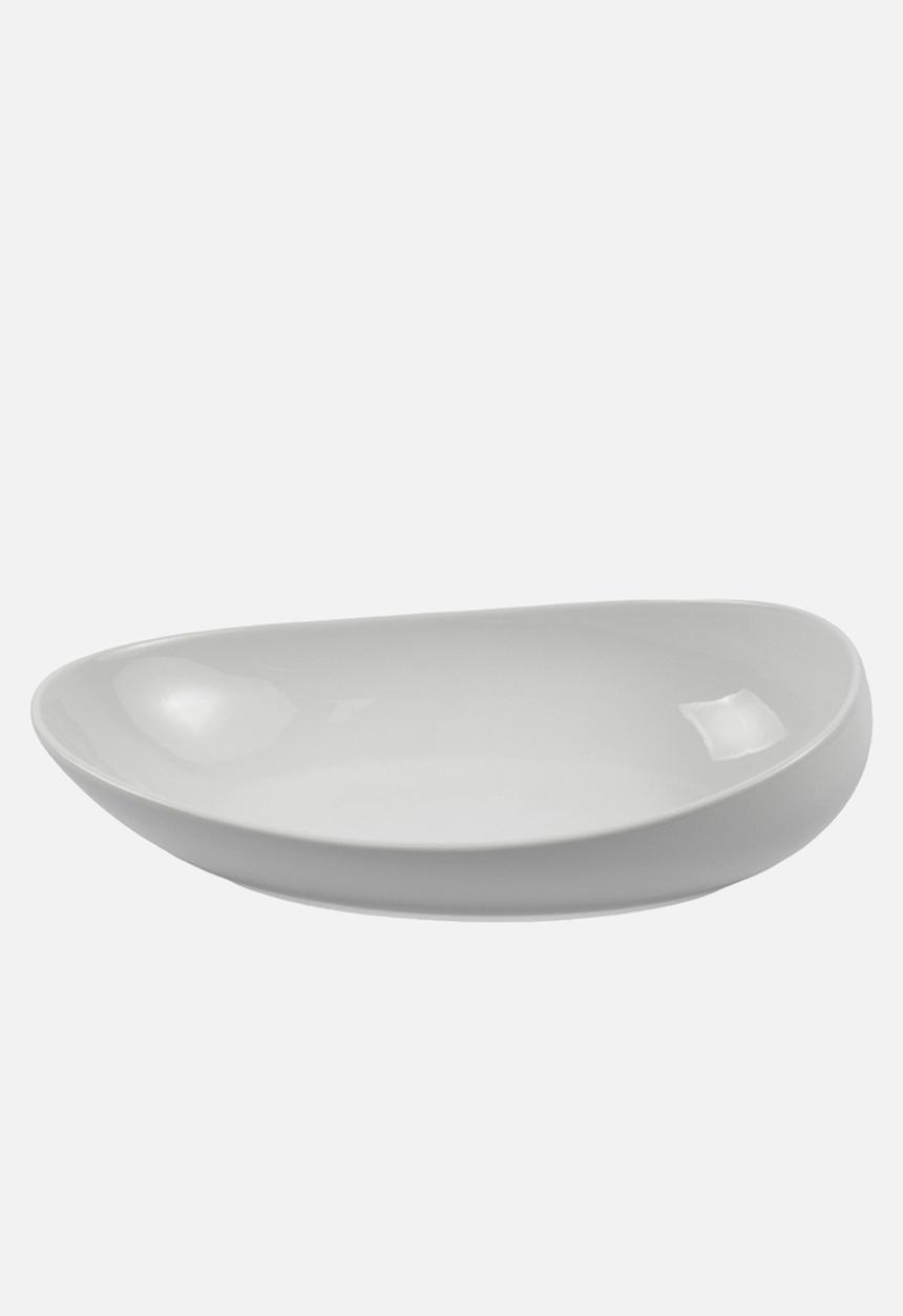 Omada - Irregular Oval Plate White