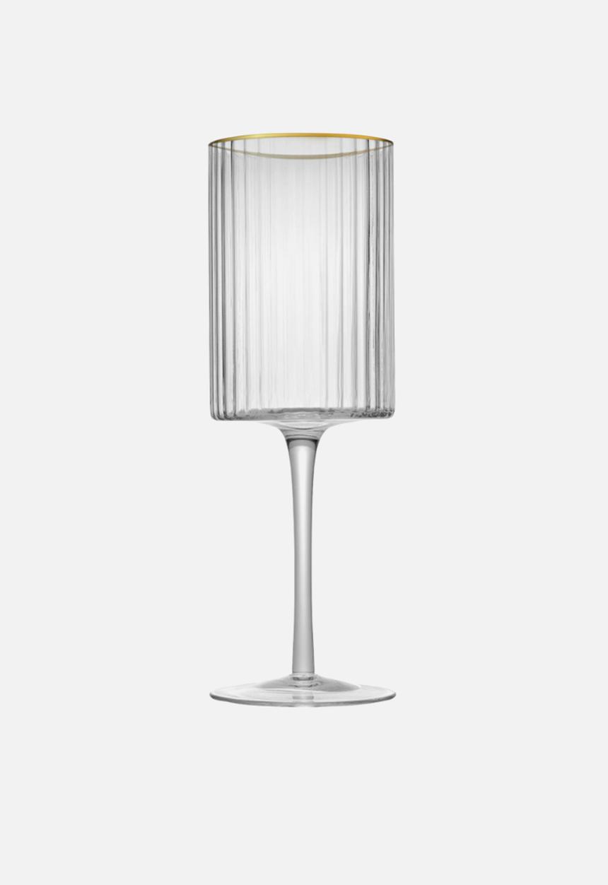 Jan Hendrik - JAN - Opulent Red Wine with Gold Rim Set of 2