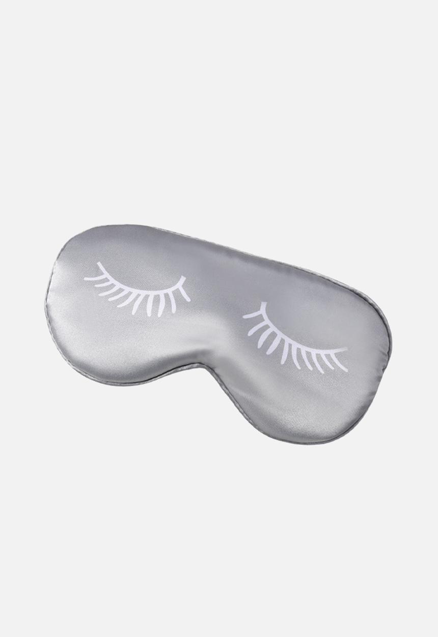 Glam Beauty - GLAM Beauty - Satin Eye Mask - Eyelash Design - Grey