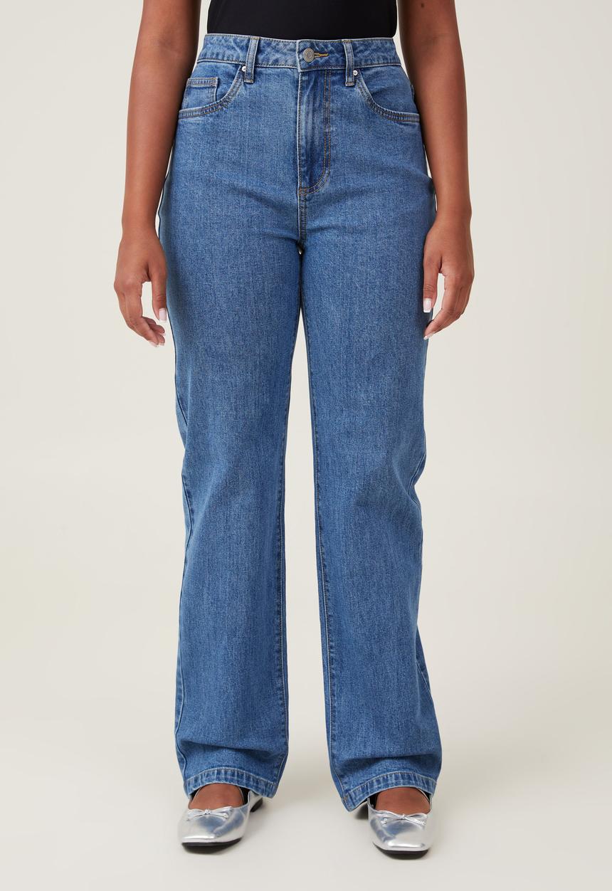 Cotton On - Curvy Stretch Straight Jean - Sea Blue