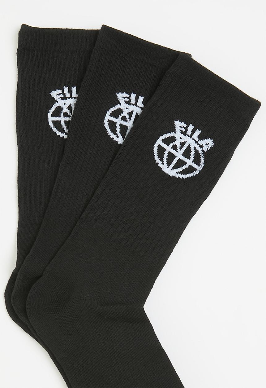 FILA - Porter tube sock mens (3pk) - black