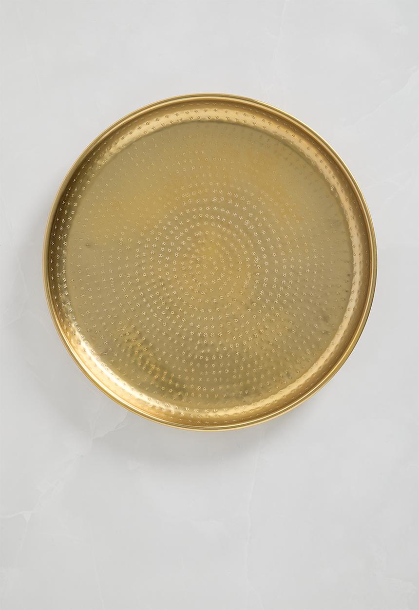 Sixth Floor - Remi hammered tray - gold