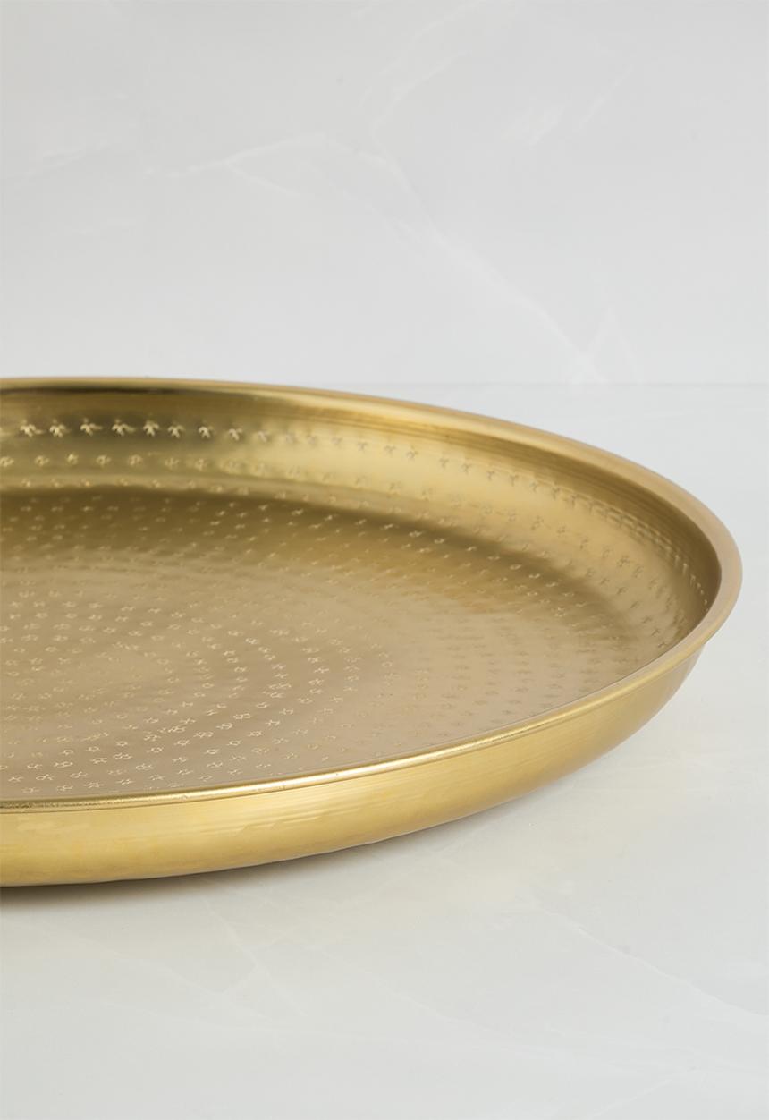 Sixth Floor - Remi hammered tray - gold