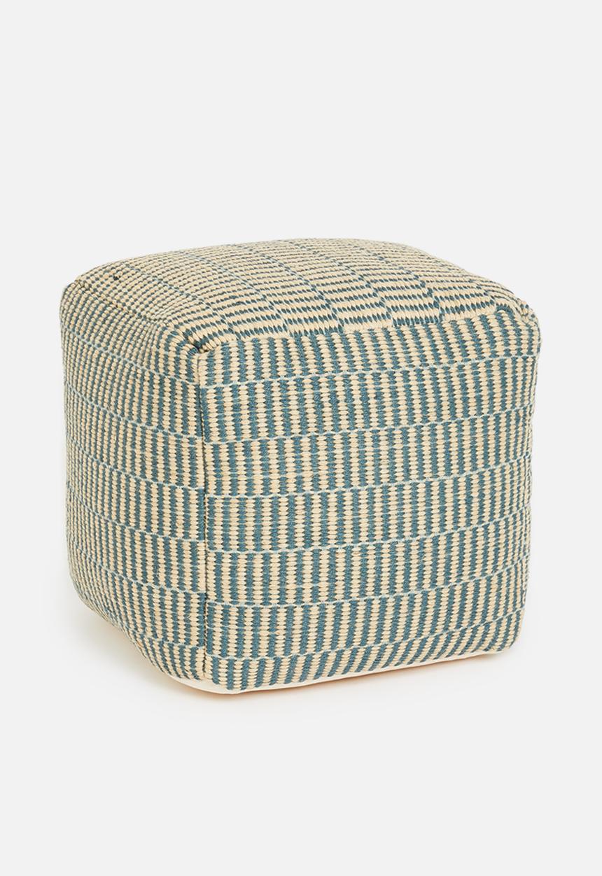Sixth Floor - Miley ottoman -Blue