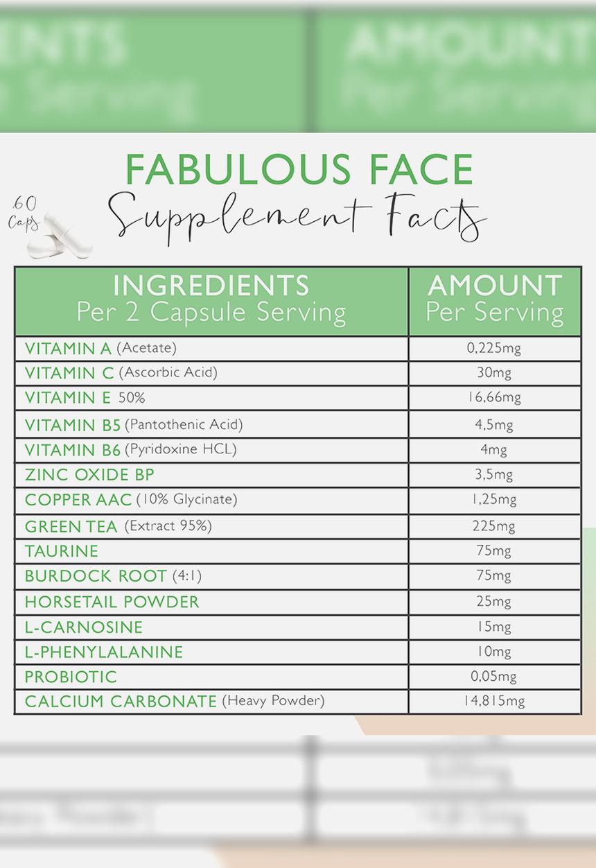 SKIN NUTRITION - Fabulous Face Mini 14 Capsules