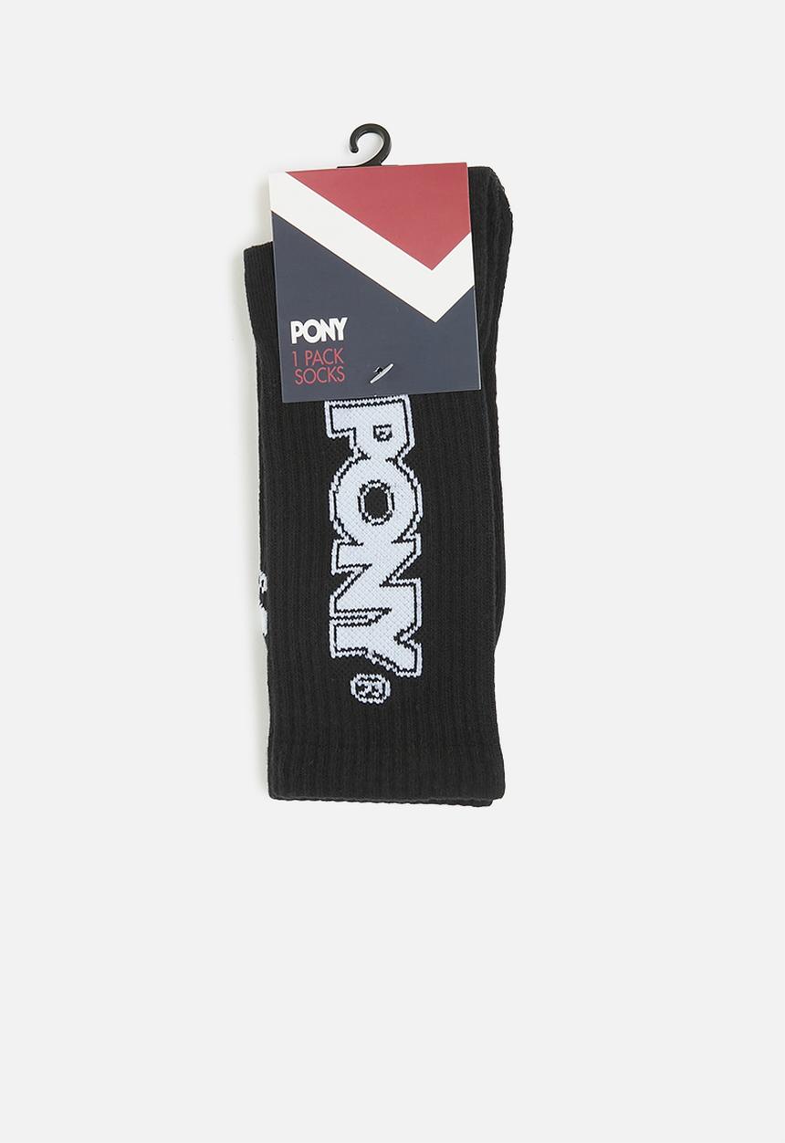 PONY - Pony Crew Socks - Black & White