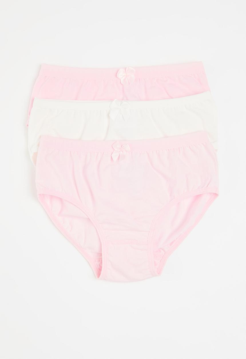 Pop Candy - 3 Pack briefs - pink & white