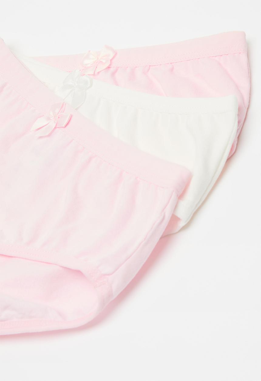 Pop Candy - 3 Pack briefs - pink & white