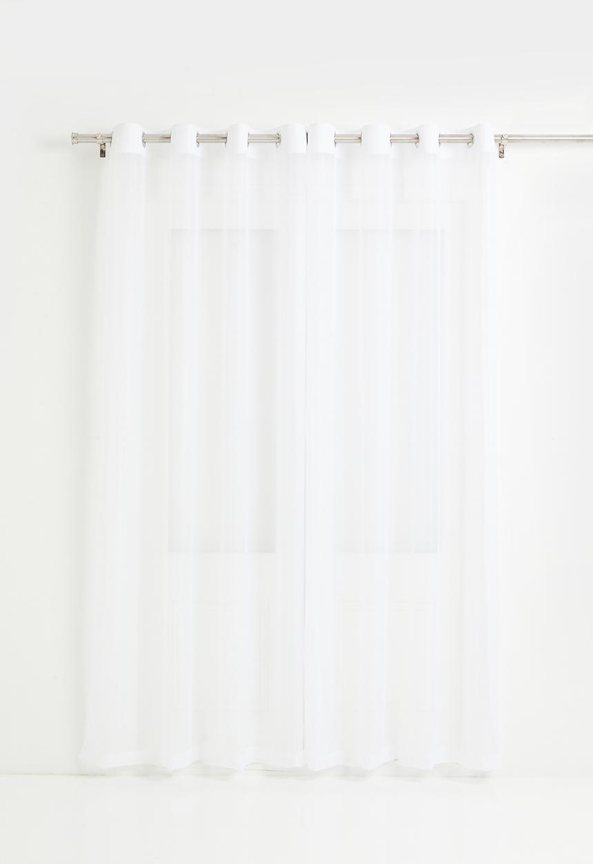 Design Collection - Plain Voile Eyelet twin pack - white