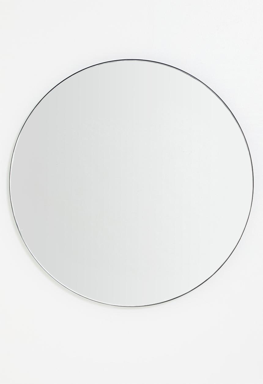 Sixth Floor - Orbis Round Mirror Black 90cm
