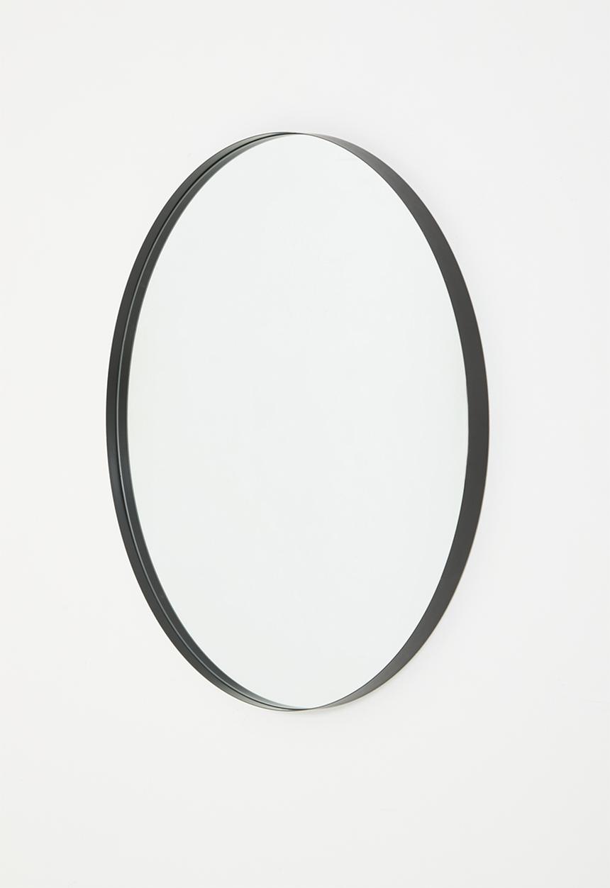 Sixth Floor - Orbis Round Mirror Black 90cm