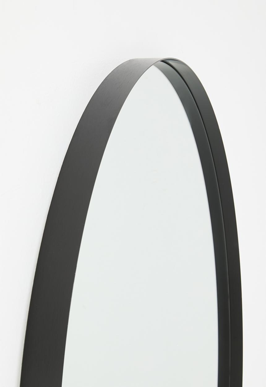 Sixth Floor - Orbis Round Mirror Black 90cm