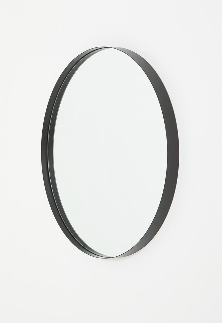 Sixth Floor - Orbis Round Mirror Black 60cm