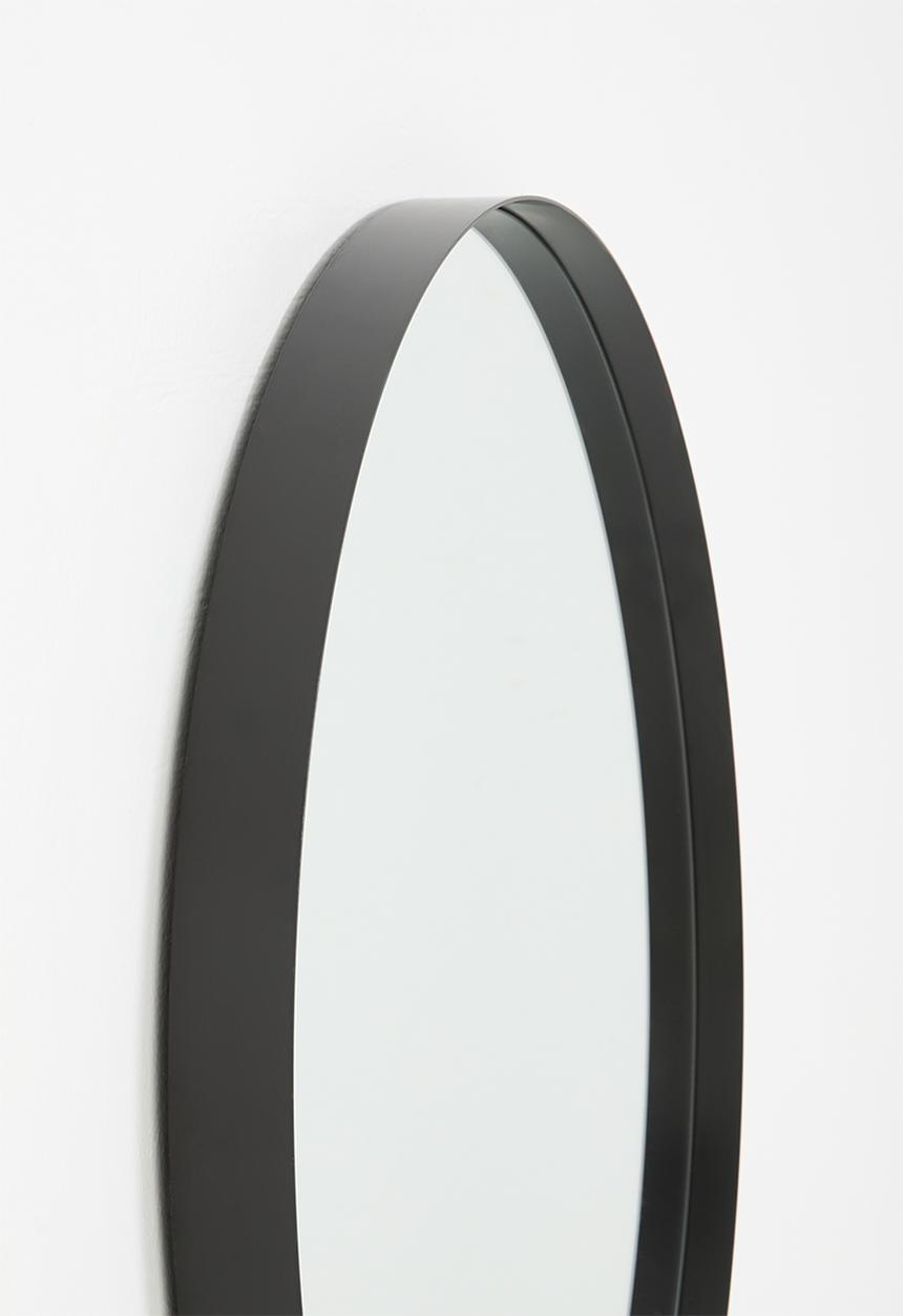 Sixth Floor - Orbis Round Mirror Black 60cm