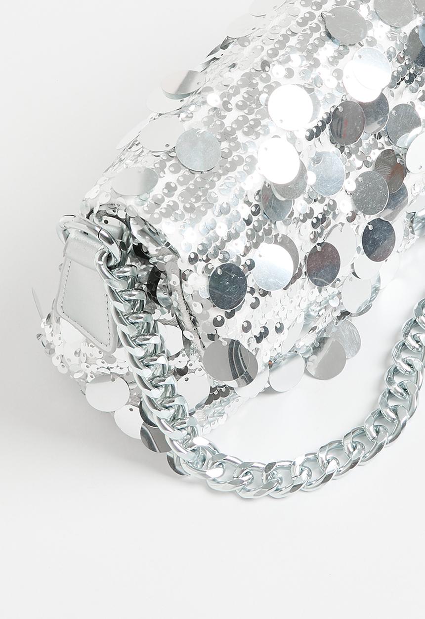 MILLA - Crystal sequin bag - silver