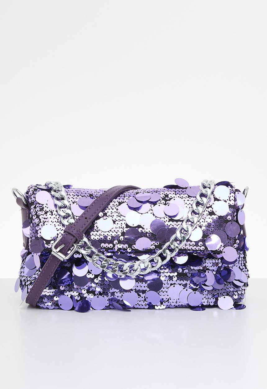 MILLA - Crystal sequin bag - purple