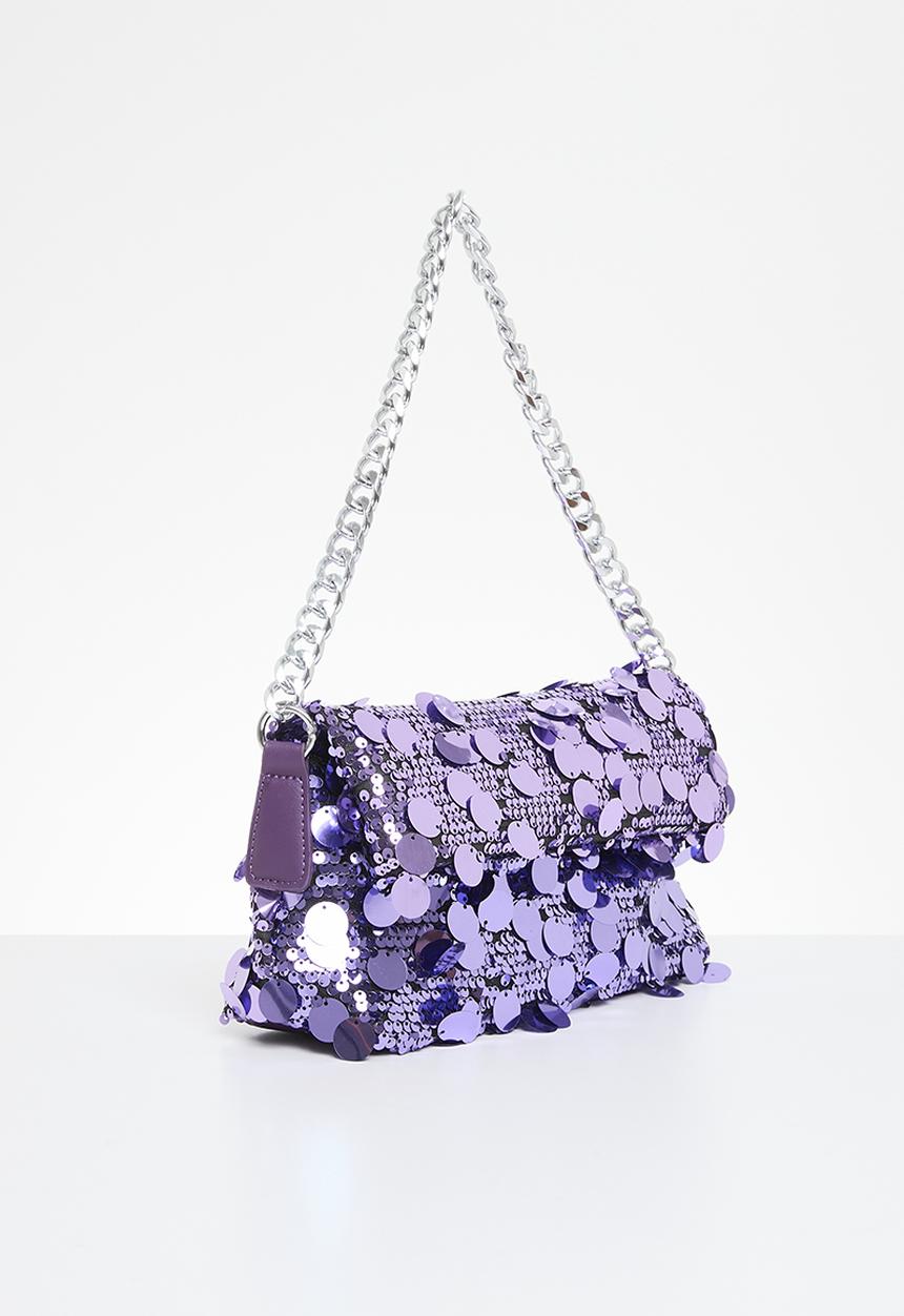 MILLA - Crystal sequin bag - purple