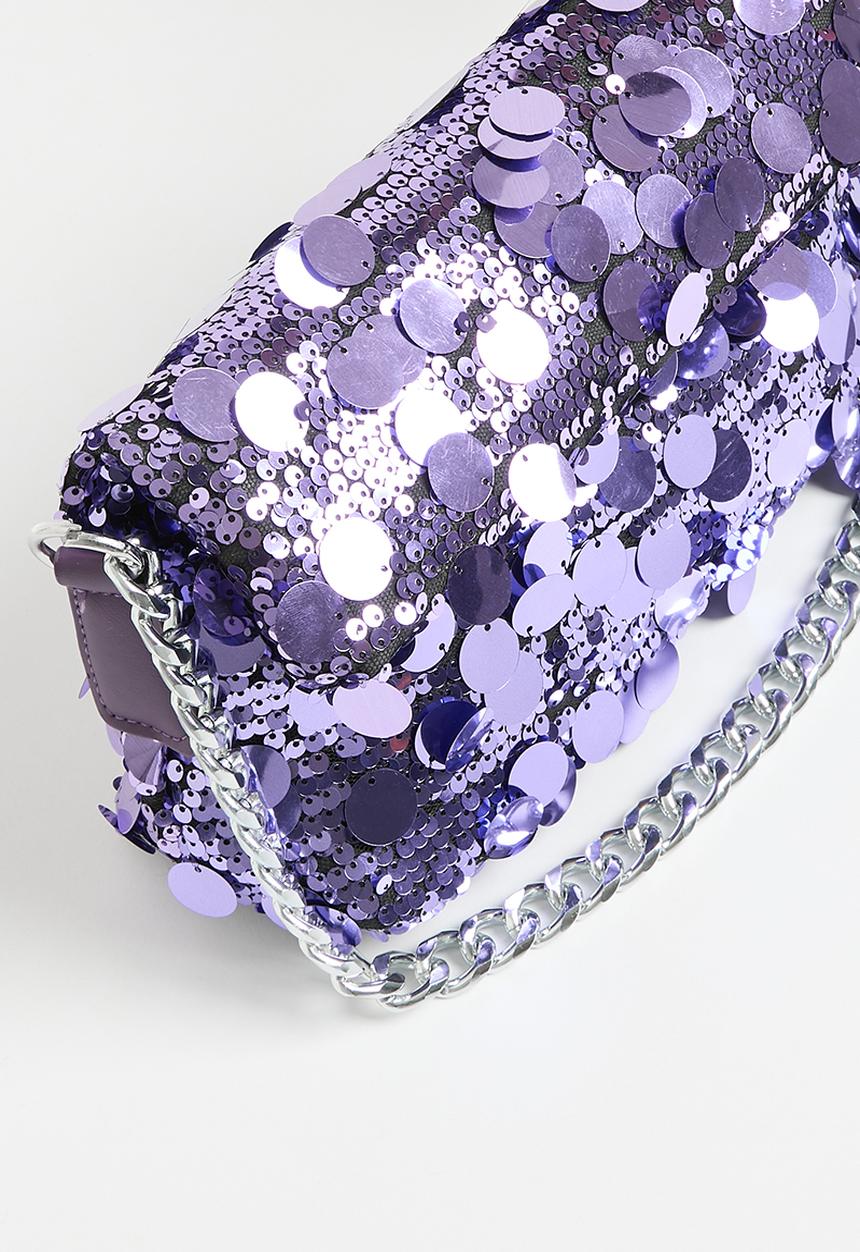 MILLA - Crystal sequin bag - purple