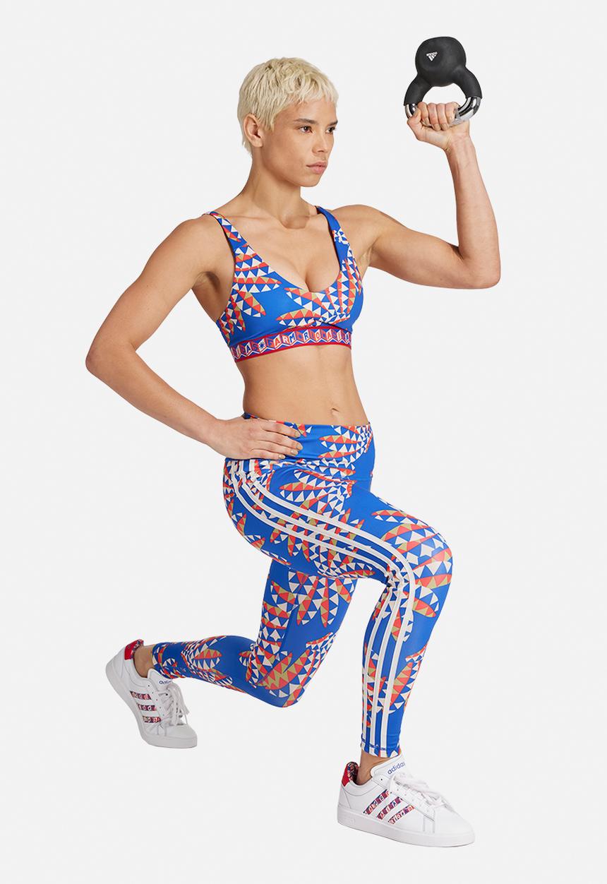 adidas Performance - Farm Leggings - Bold Blue/Bliss Orange