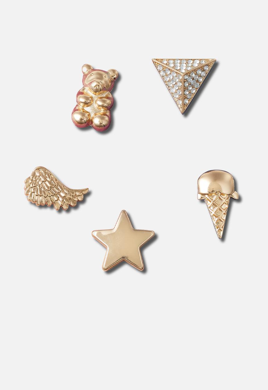 Crocs - Gold icons - 5 pack - gold