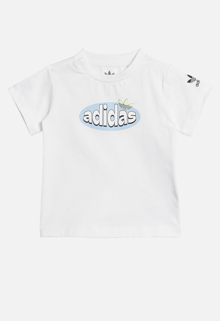 adidas Originals - Short tee set - white & clear sky