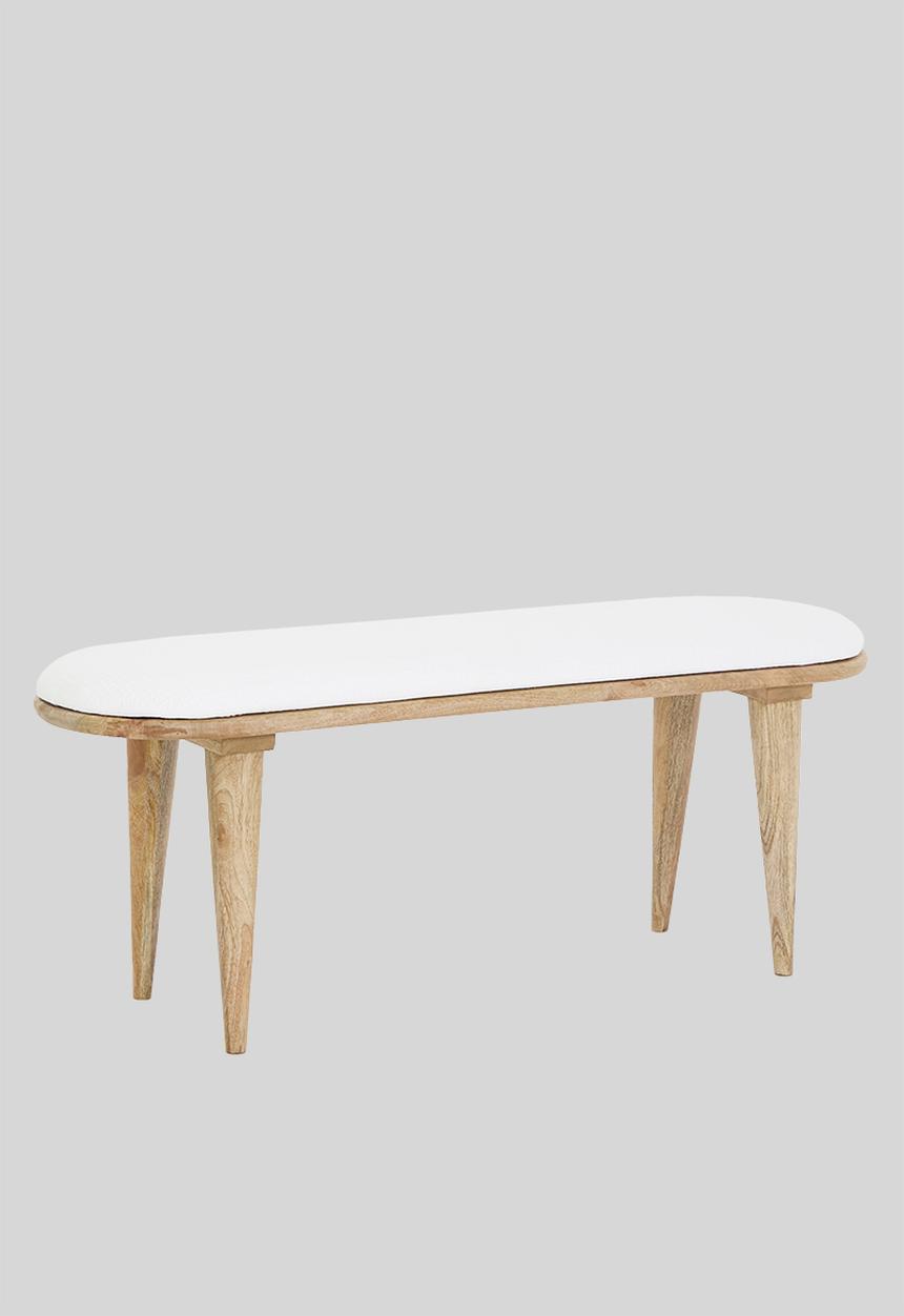 Sixth Floor - Phoenix bench - natural & white 