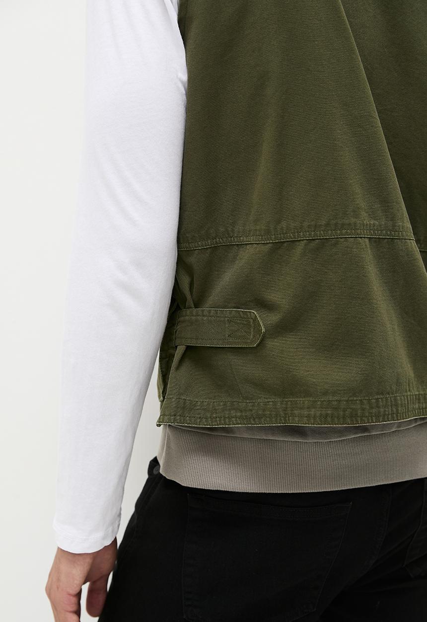 Superbalist - Brent Fashion sleeveless cargo jacket - khaki