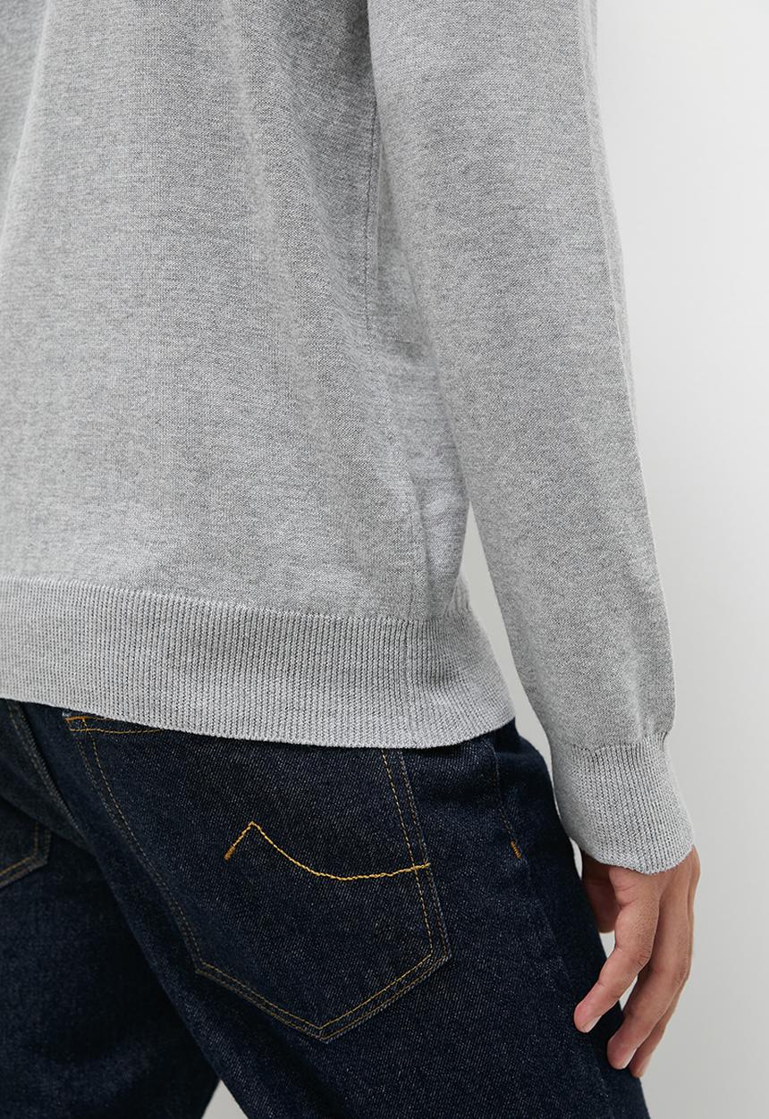 Superbalist - Knit cotton crew pullover - grey melange