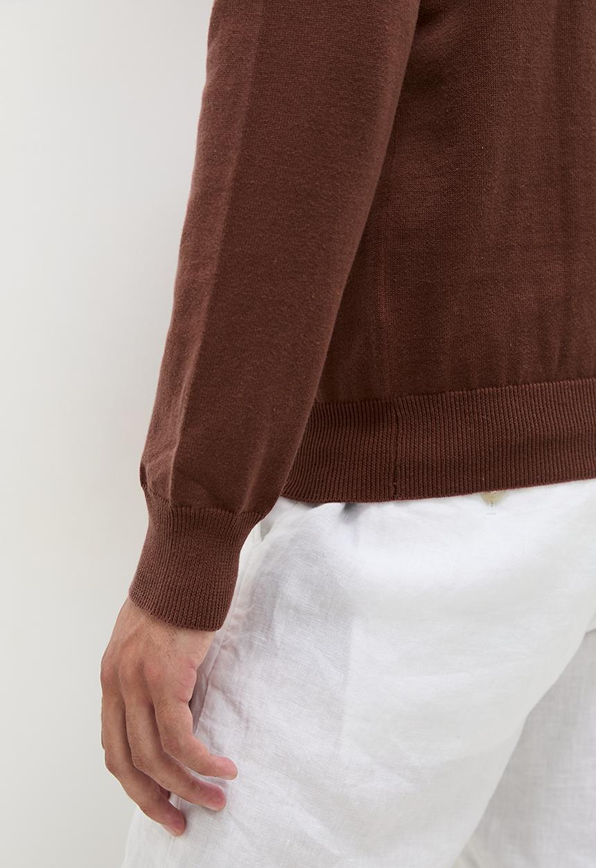 Superbalist - Knit cotton crew pullover - woodrose