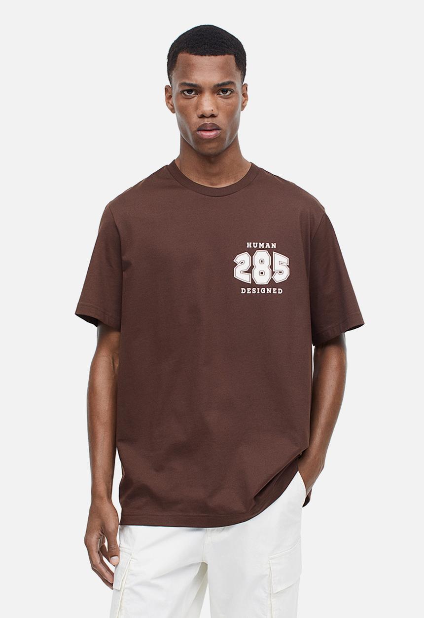 H&M - Regular fit printed T-shirt - Brown