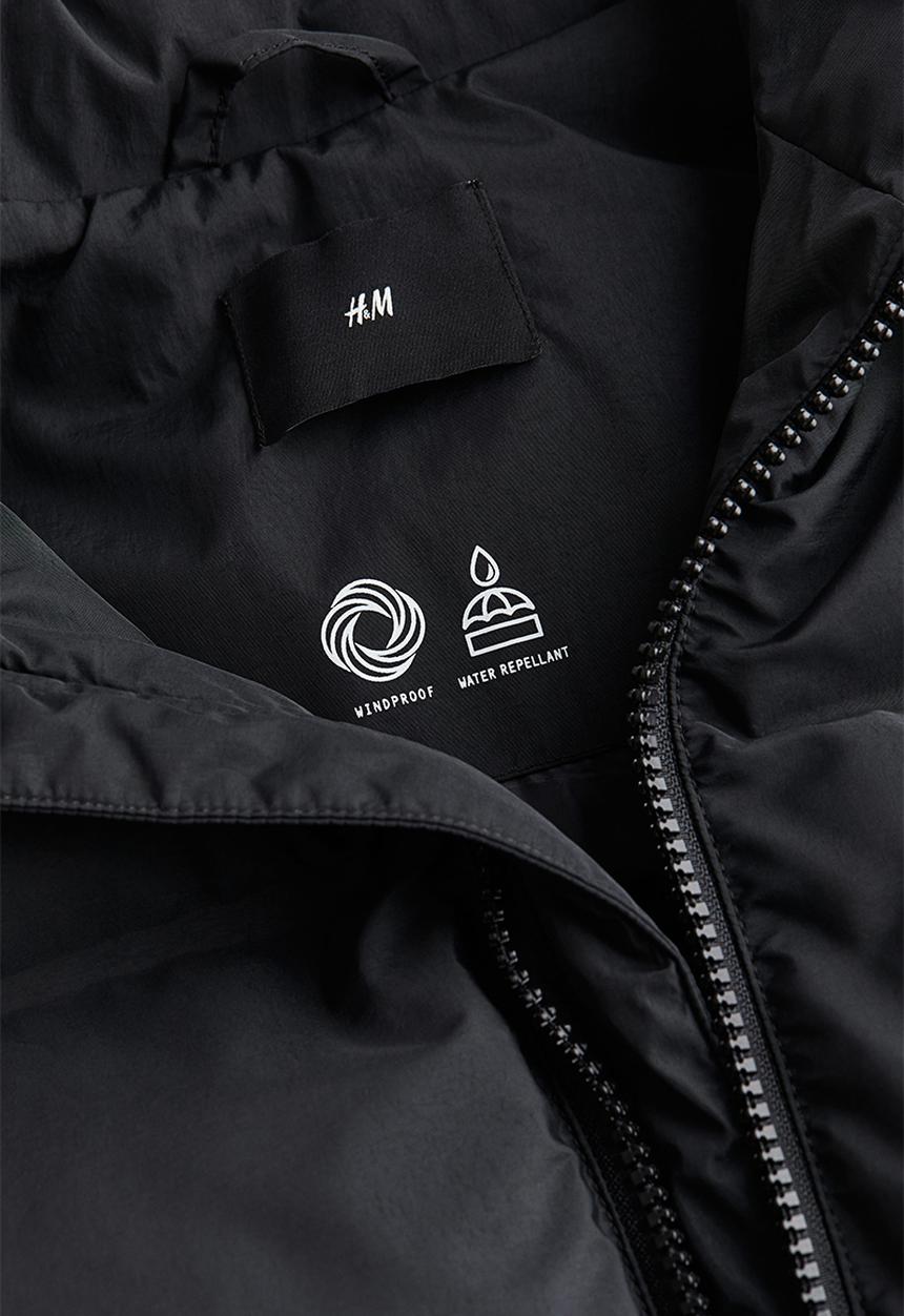 H&M - Water-repellent puffer gilet - black