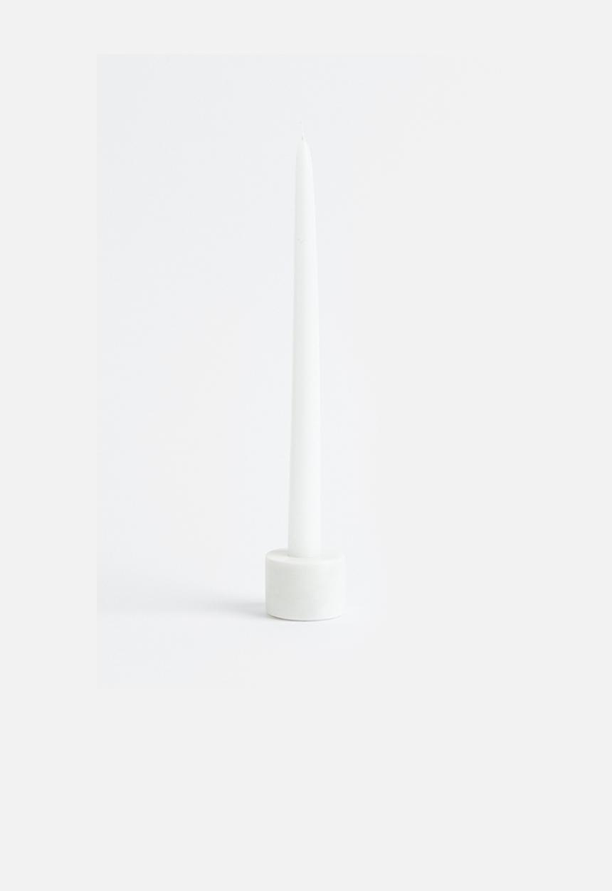H&M - Marble candlestick - White