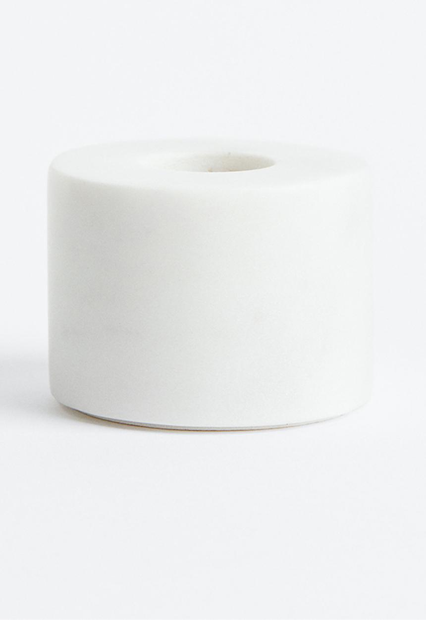 H&M - Marble candlestick - White