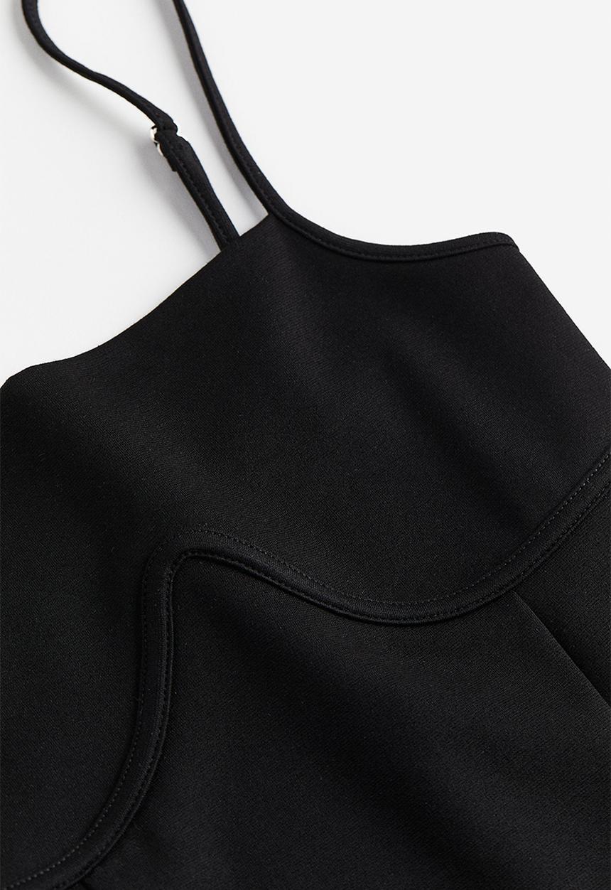 H&M - Corset-style strappy top - black