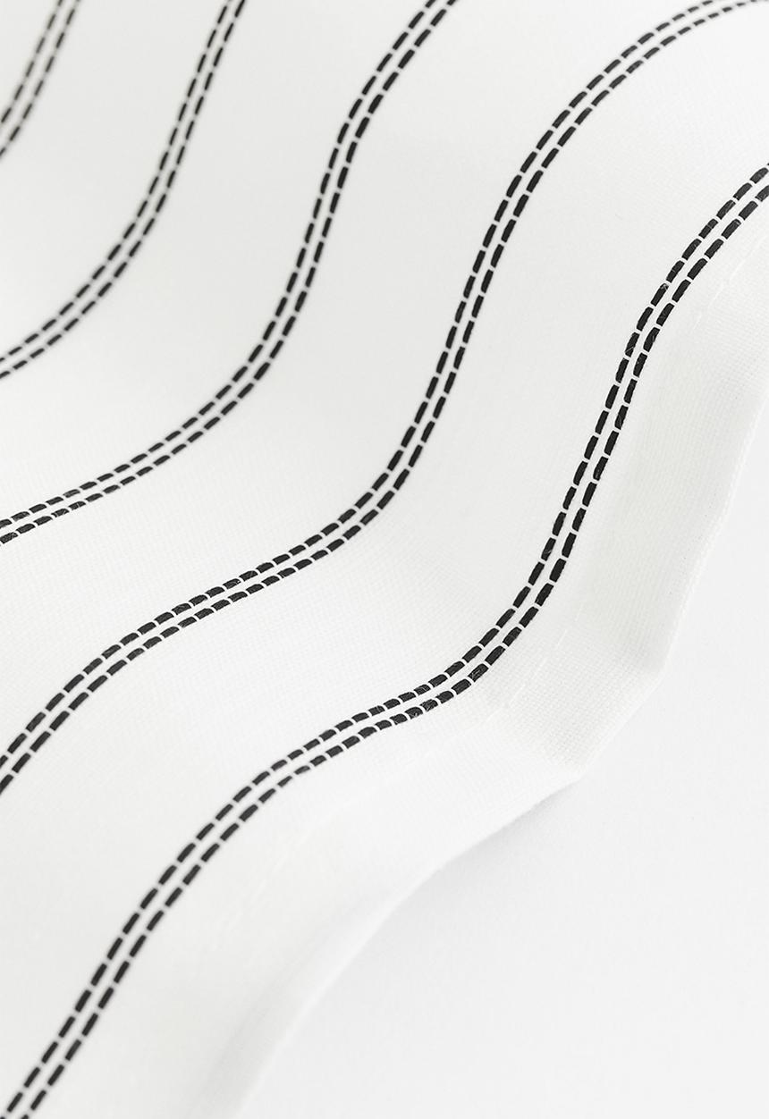 H&M - Striped shower curtain - white & black 