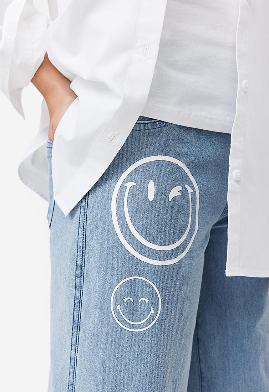 H&M - Wide printed trousers - Blue