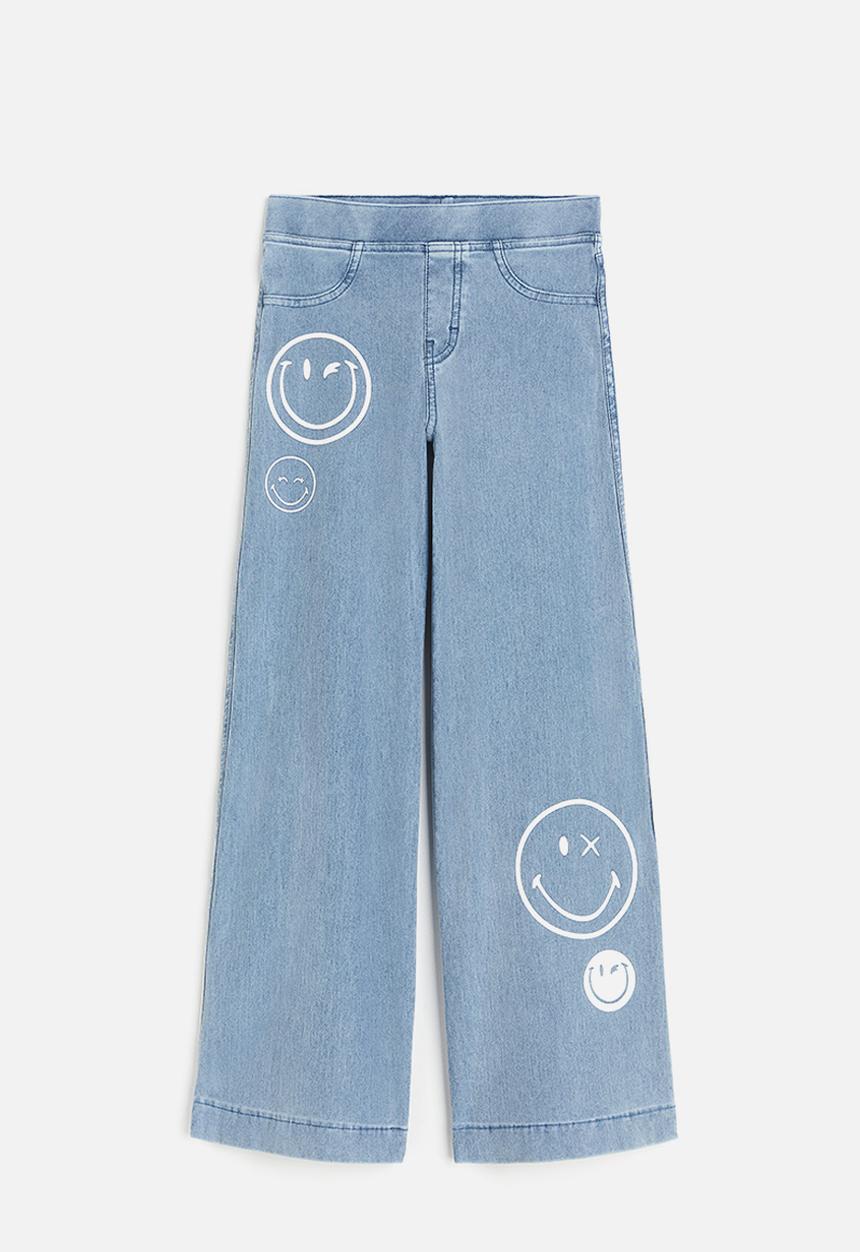 H&M - Wide printed trousers - Blue