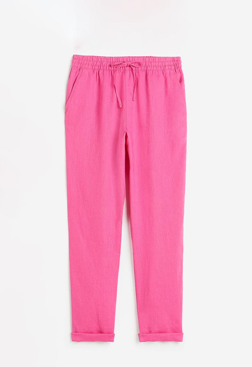 H&M - Linen joggers - pink