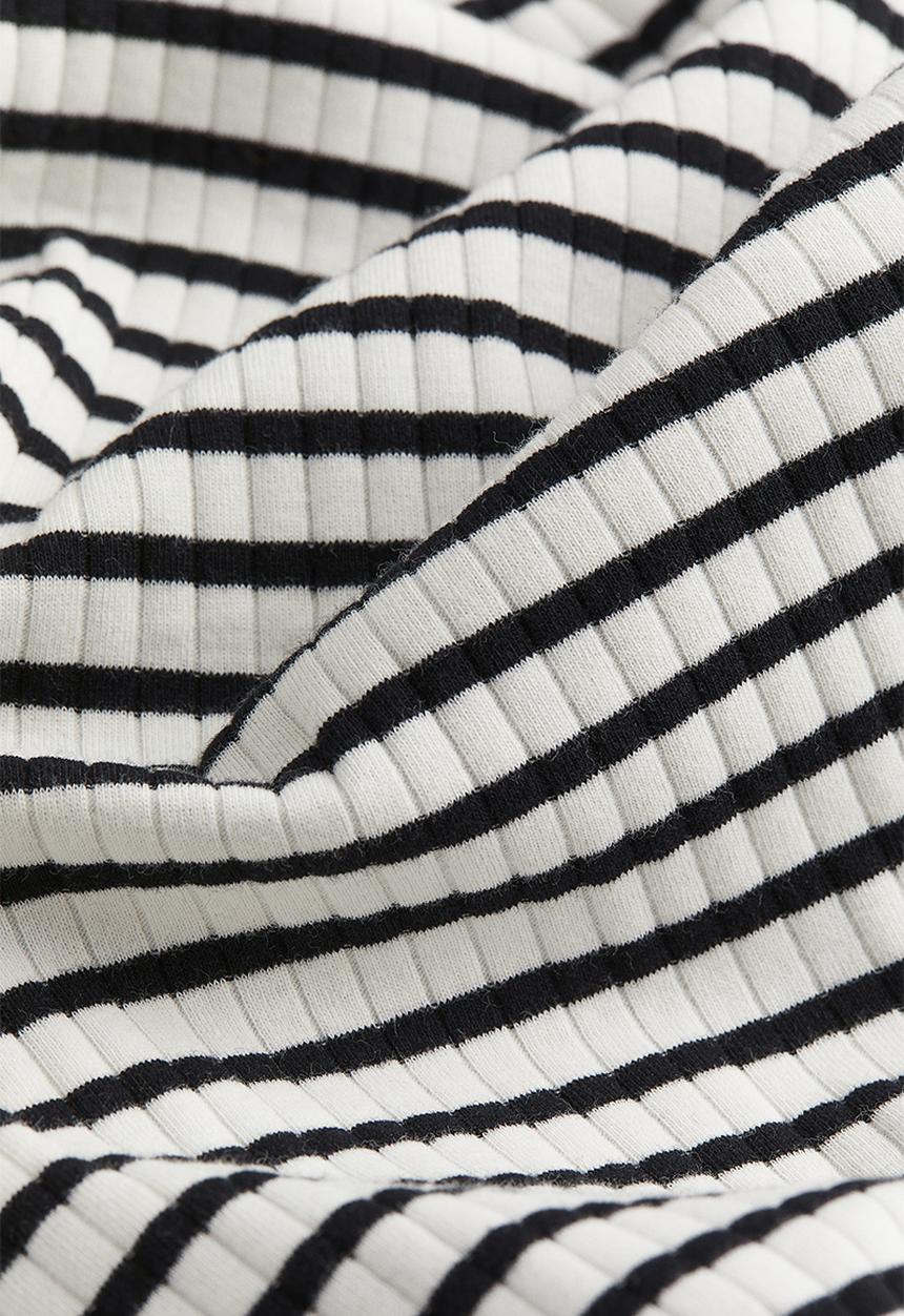 H&M - Mama ribbed sleeveless dress - white & black striped