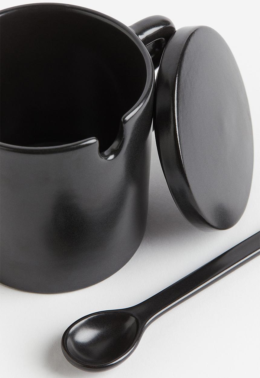 H&M - Stoneware marmalade jar - Black