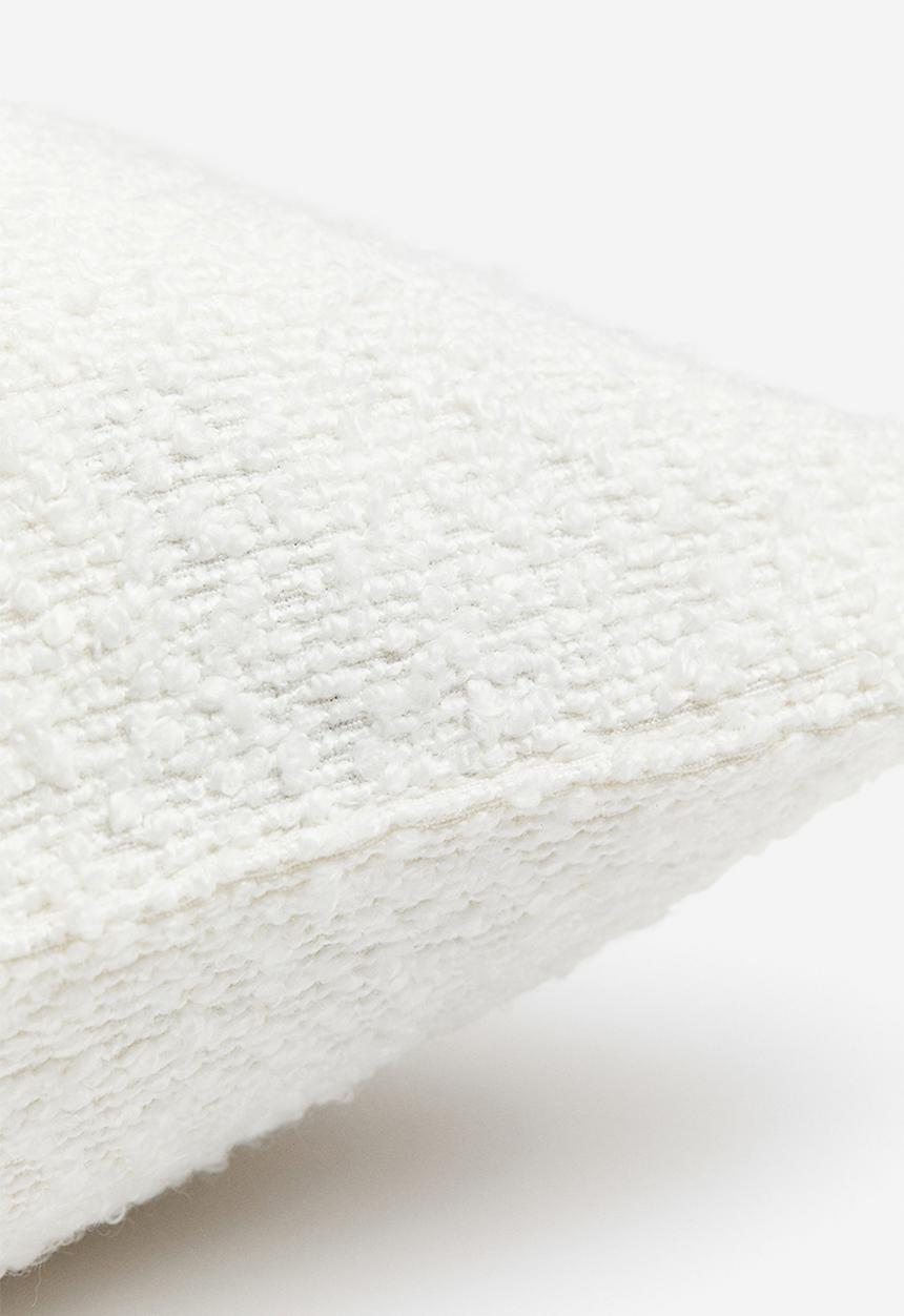 H&M - Bouclé cushion cover - white