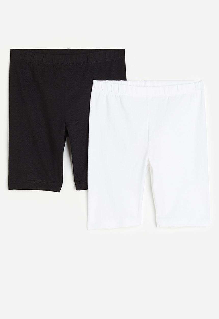 H&M - 2-pack cycling shorts - black & white