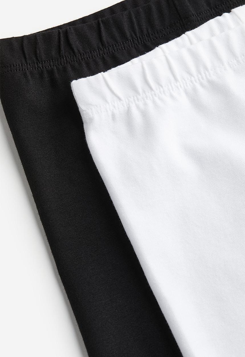 H&M - 2-pack cycling shorts - black & white