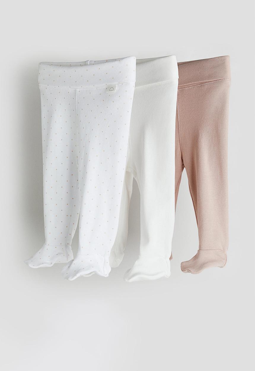 H&M - 3-Pack trousers - Pink & White