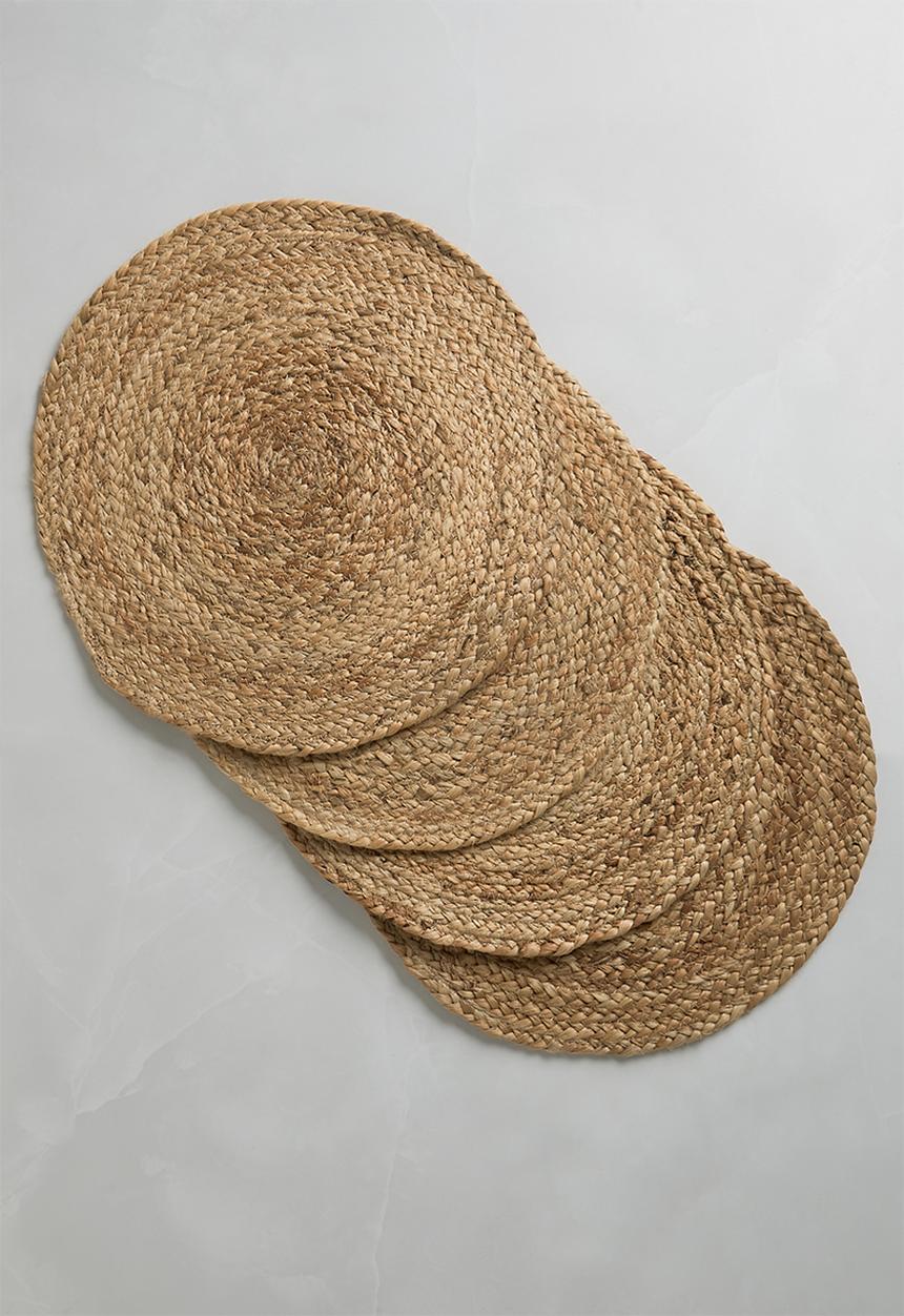 Sixth Floor - Sumba round placemat set of 4 - natural